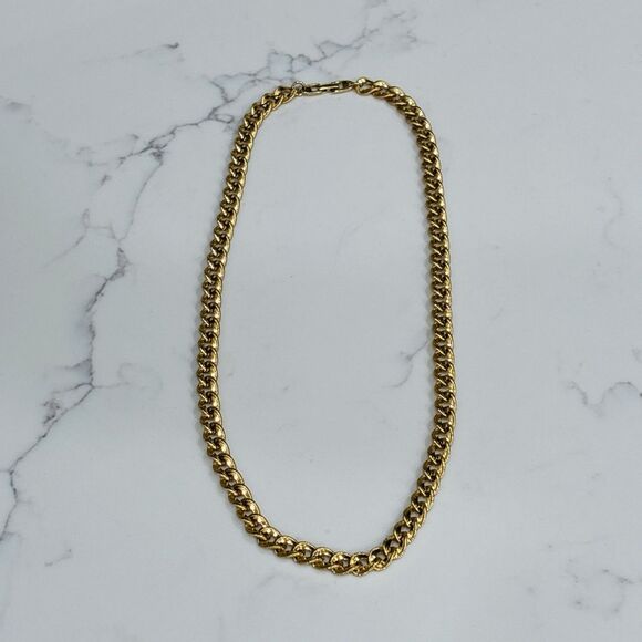 Vintage Napier Necklace Gold Tone Rope Twist Chain Link 24" - Picture 7 of 9